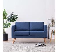 BUKSCYJS Canapés, canapés de jardin, canapés de jardin, canapé 2 places en tissu bleu pour arrière-cours, terrasses, piscines, balcons, vérandas ou jardins