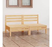BUKSCYJS Canapés de jardin, canapés convertibles, meubles de jardin, 2 places, en pin massif, pour arrière-cours, terrasses, piscines, balcons, vérandas ou jardins