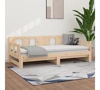 BUKSCYJS Lit d'appoint moderne, lit simple, extensible, en pin massif, 2 x (80 x 200 cm), convient pour le salon, la chambre à coucher, le salon, le balcon, le canapé, l'appartement, la chambre d'amis