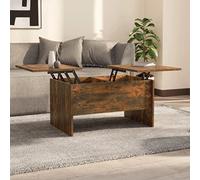 BUKSCYJS Table basse pour salon, canapé, chêne fumé, 80 x 50 x 42,5 cm, convient pour la chambre à coucher, le salon, le bureau, la salle de réunion, le bureau
