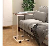 BUKSCYJS Table d'appoint moderne pour salon, avec roulettes, blanche, 40 x 30 x 63,5 cm, convient pour chambre à coucher, salon, bureau, salle de réunion, bureau