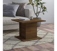 BUKSCYJS Table d'appoint pour salon - Marron - Aspect chêne - 55,5 x 55,5 x 40 cm - Convient pour chambre à coucher, salon, salle de réunion, bureau