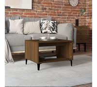 BUKSCYJS Table d'appoint pour salon - Marron - Aspect chêne - 60 x 50 x 40 cm - Convient pour chambre à coucher, salon, bureau, salle de réunion, bureau