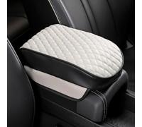 BUKYYY Coussin D'accoudoir De Voiture, pour Toyo-ta Auris 5-Door E180 E150 2006-2019 Voiture Housse D'accoudoir Console Centrale, Étanche Anti-Rayures,C/White