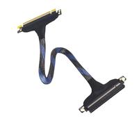 BULAIDAI Câble d ' extension PCIE5.0 X16 pour GPU et périphériques de stockage avec fil tressé, connecteurs blindés en métal, fil PCB haute fréquence à faible impédance