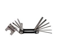 BULAIDAI Compacts Outil de réparation de vélo en acier au carbone Outil multifonction pour réparation d'urgence pour cyclistes professionnels et occasionnels Outil de vélo en acier au carbone