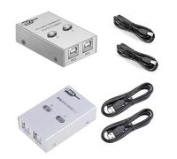 BULAIDAI USB 2.0 commutateur de Partage Automatique imprimante Dispositif de Partage Hub 2 en 1 Sortie Hub de de données convertisseur commutateur Automatique