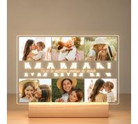 Bulaient Cadeau Maman Personnalisé, Cadre Photo Personnalisé, Cadre Personnalisé avec Veilleuse, Cadre Personnalisé Photo, Cadeau Anniversaire Maman, Cadeau Fete des Meres