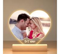 Bulaient Cadeau Noel Femme Personnalisé, Cadre Photo Personnalisé avec Photo, Lampe Personnalisée avec Photo, Cadeau Anniversaire Femme, Idee Cadeau Couple Copain Copine Original