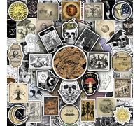 BulbaCraft Autocollants de sorcière médiévale pour bouteille d'eau et ordinateur portable - Cadeaux pour femmes et hommes - Cadeaux de fête et de sorcellerie - Autocollants magiques en vinyle