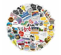 BulbaCraft Autocollants Wisconsin pour bouteille d'eau et ordinateur portable - Fournitures et décorations de fête Wisconsin, décalcomanies en vinyle imperméable, autocollants de fierté d'État et