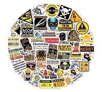 Bulbacraft Lot de 100 autocollants amusants pour électricien et casque de sécurité, cadeaux amusants pour homme et femme