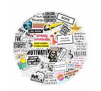 BulbaCraft Lot de 100 autocollants sarcastiques pour bouteille d'eau et ordinateur portable - Décalcomanies sans motivation, cadeaux pour homme et femme