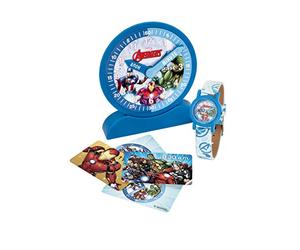 Bulbbotz Horloge de démonstration et Montre analogique pour Apprendre à Lire l'heure, Marvel Avengers, TFV8