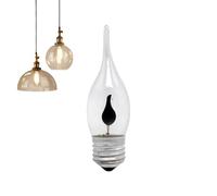 Bulbe de lueur de flamme LED - Candle électrique E27 / E14 | Lumière scintille pour la décoration d'Halloween | Lampe à flammes White 2700k 3W White 3W | Lampe à LED avec effet de flamme et style vint