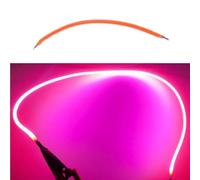 BULBEAWICK 5pcs DC3V 38MM 60MM 130mm 300mm LED Lampes à filament Pièces LED Diodes Filament Flexible pour Lampe Décorative 255mm Rose