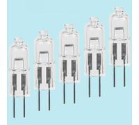 BULBEAWICK Lot de 5 ampoules halogènes G4 6V 5W/10W/15W/20W/25W/35W dimmable Peut être utilisé pour les ampoules de microscope 6V-25W