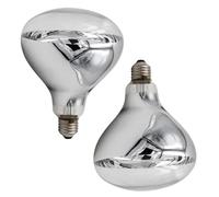 Bulbes de lampe chauffante 2-Pack 175W, ampoules de chaleur infrarouge à l'épreuve des explosions et imperméables, lampe chauffante en verre épaissie pour les poulets, les animaux de compagnie,