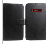 Bulbior Housse Coque pour Crosscall Spider-X1 1.77" PU Cuir Etui Leather Case Cover Flip Cas Couverture Protecteur Portefeuille Book Wallet (Noir)