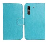 Bulbior PC Hard Housse Coque pour Doro 8080/8062 5.7" PU Cuir Etui Leather Case Cover Flip Cas Couverture Protecteur Portefeuille Book Wallet (Bleu)