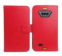 Bulbior TPU Silicone Housse Coque pour DOOGEE S41 / S41 Pro 5.5" PU Cuir Etui Leather Case Cover Flip Cas Couverture Protecteur Portefeuille Book Wallet (Rouge)
