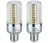 Bulbright Lot de 2 LED Maïs Ampoule, 25 W Douille E27, 1800lumen, équivalent 150 W, 2700 K Blanc chaud, ampoule LED pour la maison, entrepôt, jardin, 85-265 V, Warm White-2700k, E27, 25.00W 220.00V