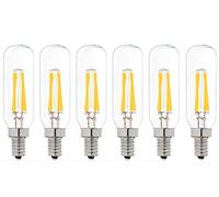 Bulbright Lot de 6 LED Ampoule Edison vintage Chandelier T25-2 W LED Filament ampoule bougie, remplacer 20 W, E14 Base clair, Blanc chaud 2700 K, 220 VAC (20 W équivalent)
