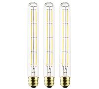 Bulbright Lot de 6 vintage LED Ampoule à filament T30-8 W Ampoule LED, Medium à vis E27 Base clair, Blanc chaud 2700 K, LED Edison Ampoule 70 W équivalent, 220 VAC, Lot de 3, E27, 8.00W 220.00V