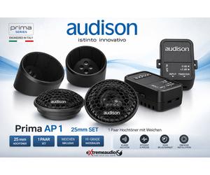 Bulck Pack Audison AP 1 tweeter 26 mm 4 ohms 150 watts avec aiguillage - 1 paire