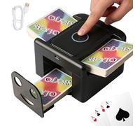 Buldoospok M5 Mélangeur de Cartes Automatique Rechargeable 1 à 2 Jeux - Silencieux Mélangeur de Carte électrique pour UNO Skyjo Romme PILI, Portable Smart Card Mixer avec Palette