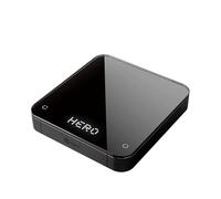 Bulea Hero Balance à café électronique, avec compte à rebours, 3 kg, précision 0,1 g, rechargeable par USB, miroir étanche (noir)