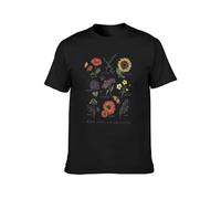 bulei Bloom Where You are Planted Botanican Flower Gift Vintage Gift Unisex 100% Cotton Short-Sleeve T-Shirts Black XL