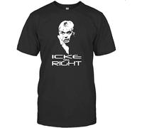 bulei Bravenca Icke Was Right David Icke Funny Floral Girls Love Unisex 100% Cotton Short-Sleeve T-Shirts Black M