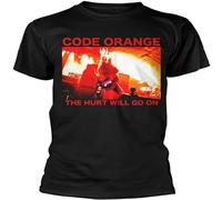 bulei Code Orange Red Hurt Shirt Punk Metal Band Unisex 100% Cotton Short-Sleeve T-Shirts Black XL