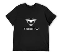 bulei Men's Electronic Music DJ Tijs Michiel Verwest Tiesto Logo Unisex 100% Cotton Short-Sleeve T-Shirts Black S
