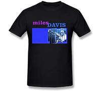 bulei Miles Davis Kind of Blue Unisex 100% Cotton Short-Sleeve T-Shirts Black XXL