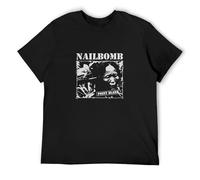 bulei Nailbomb Point Blank Unisex 100% Cotton Short-Sleeve T-Shirts Black XL