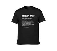 bulei Tte Bass Player Definition Bassist Gift for Musicians Unisex 100% Cotton Short-Sleeve T-Shirts Black S