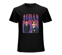 bulei Vintage Aidan Gallagher Umbrella Academy Number Five Homage Unisex 100% Cotton Short-Sleeve T-Shirts Black XXL