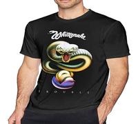 bulei Whitesnake Trouble Unisex 100% Cotton Short-Sleeve T-Shirts Black XXXL