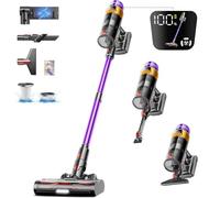 Bulelink 45kPa/550W/70Mins Aspirateur Balai sans Fil, Aspirateur sans Fil Puissant, Écran OLED Intelligent, Anti-emmêlement, Chargement Mural, Aspirateur Balais pour Tapis,Sols Durs,Poils d'animaux