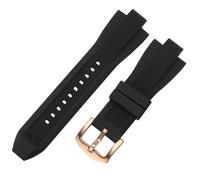 BuleVina Bracelet de montre de rechange compatible avec Michael Kors, bracelet en caoutchouc souple pour MK8184 MK9020 MK8152 - Accessoires à ouverture surélevée (29 mm x 13 mm, noir)