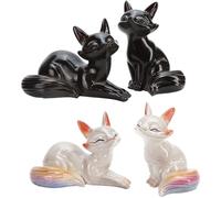 BuleVina Lot de 2 thés à changement de couleur pour animaux de compagnie, fabriqués à la main, décoration Feng Shui Kungfu pour salon de thé