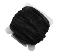 Bulevisiter 1 rouleau de matériau chenille pour la pêche à la mouche, 3,5 mm, 5 m par rouleau, convient pour nymphes et vers bugger en laine (noir)