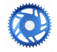 Bulevisiter 42T Plateau de pédalier en alliage d'aluminium pour vélo électrique Correction de décalage pour kits de conversion d'entraînement, design léger en bleu ou rouge pour vélos électriques
