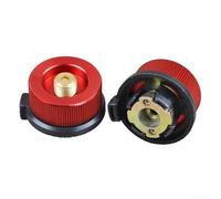 Bulevisiter Adaptateur de réchaud en alliage d'aluminium pour longue cartouche de gaz, tête de conversion de recharge avec fonction d'arrêt automatique, compatible avec les réchauds de camping de type