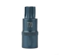 Bulevisiter Adaptateur d'embout Torx 1/2" pour embouts de tournevis T30 à T70, alliage d'acier traité thermiquement, outil à main pour clés à cliquet, finition bleue (T70)