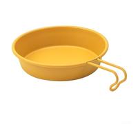 Bulevisiter Assiette de camping en acier inoxydable avec poignée, 280 ml, vaisselle d'extérieur pour pique-nique, randonnée et barbecue, pour une utilisation durable sans batterie de cuisine