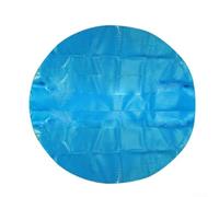 Bulevisiter Bâche de protection ronde pour piscine avec cordon de serrage, housse imperméable tissée en polyéthylène pour piscines familiales (3,7 m)
