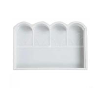 Bulevisiter Béton de clôture de jardin en plastique pour la fabrication de pavés de décoration à faire soi-même, ciment réutilisable, 40 x 25 x 5 cm, forme en plastique blanc